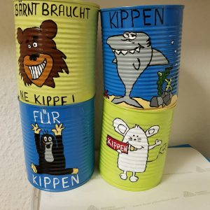Kippendose_Rheincleanup Zons - Motiv 4er Set