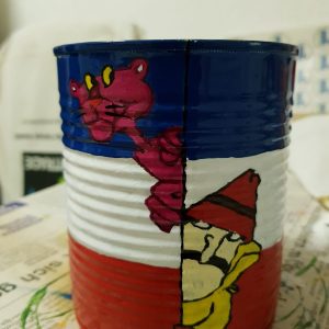 Kippendose_Rheincleanup Zons Motiv PinkPanther