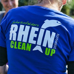 T-Shirt mit Rhein Clean Up Dormagen Logo